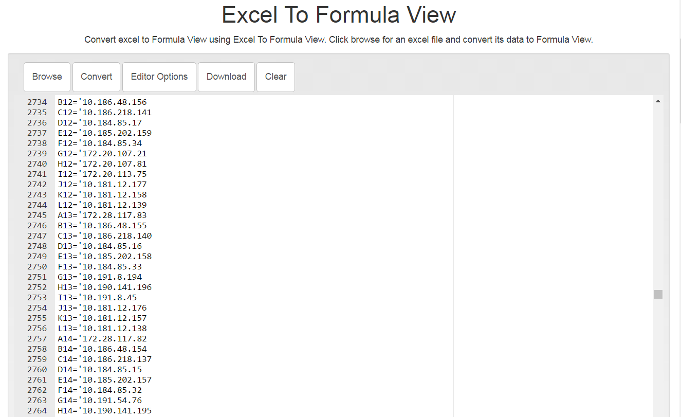 Excel To Formula View