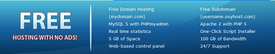 oxyhost.com免费空间